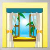 Summer Beach Uitzicht Poster (Voorkant)