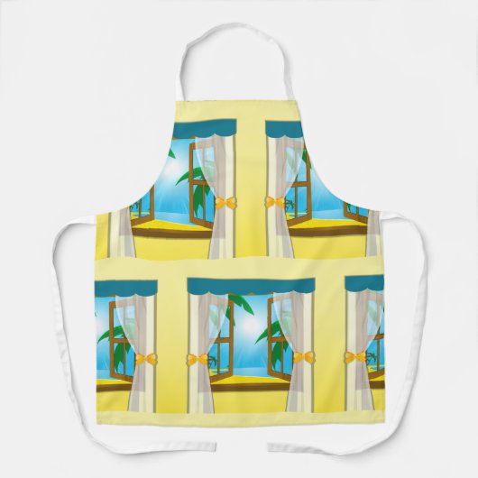 Summer Beach Uitzicht Schort (Voorkant)