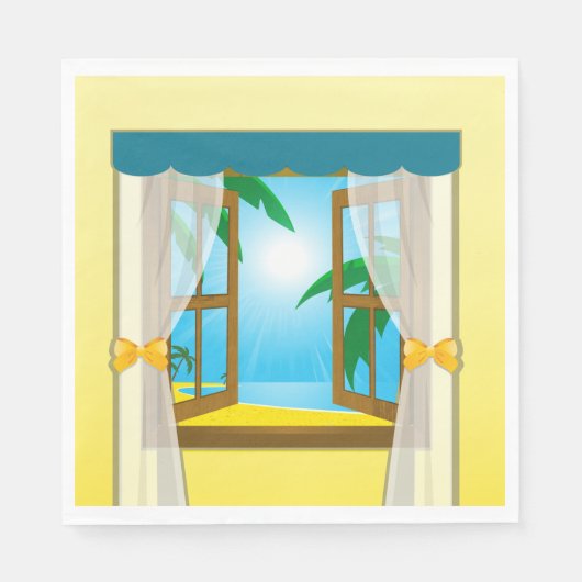 Summer Beach Uitzicht Servet (Voorkant)