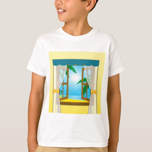 Summer Beach Uitzicht T-shirt (Voorkant)
