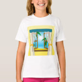 Summer Beach Uitzicht T-shirt (Voorkant)