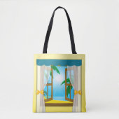 Summer Beach Uitzicht Tote Bag (Voorkant)