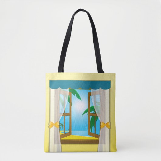 Summer Beach Uitzicht Tote Bag (Voorkant)