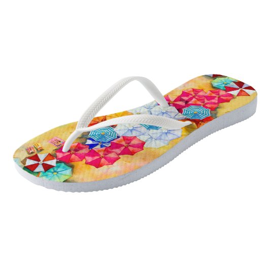 Summer Beach Umbrellas Teenslippers (Schuin)