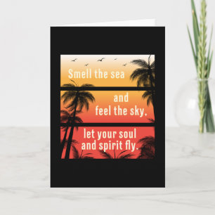 Summer Beach Vacation Surf Cool Zee Sun Funny Gift Kaart