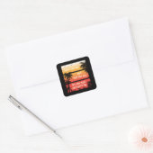 Summer Beach Vacation Surf Cool Zee Sun Funny Gift Vierkante Sticker (Envelop)