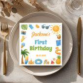 Summer Beach Verjaardagsfeestje Servetten