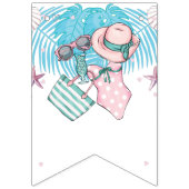 Summer Beach verjaardagsfeestje Vlaggetjes (Eerste vlag)