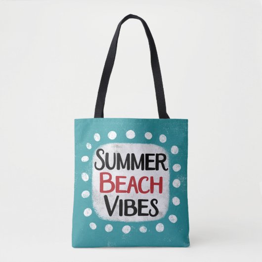 Summer Beach Vibes Canvas tas (Voorkant)