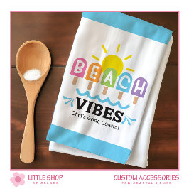 Summer Beach Vibes Customizable Theedoek