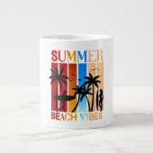 Summer Beach Vibes Grote Koffiekop (Voorkant)