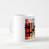 Summer Beach Vibes Koffiemok (Voorkant links)