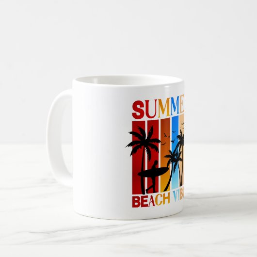 Summer Beach Vibes Koffiemok (Voorkant links)