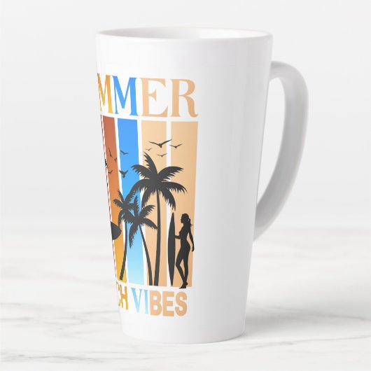 Summer Beach Vibes Latte Mok (Rechterhoek)
