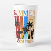 Summer Beach Vibes Latte Mok (Voorkant)