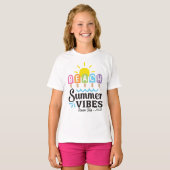 Summer Beach vibes  meisjes T-shirt (Voorkant volledig)