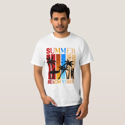 Summer Beach Vibes T-shirt (Voorkant volledig)