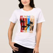 Summer Beach Vibes Tri-Blend Shirt (Voorkant)