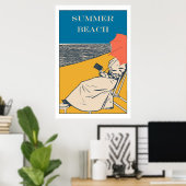 Summer Beach Vintage Poster (Thuiskantoor)
