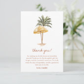 Summer Beach Vrijgezellenfeest Dank u kaart (Staand voorkant)