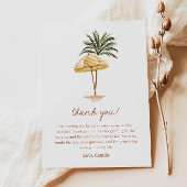 Summer Beach Vrijgezellenfeest Dank u kaart