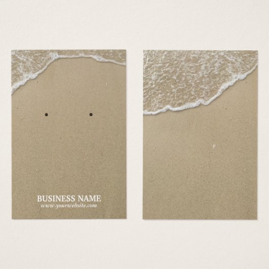 Summer Beach Water & Sand Earring Display Visitekaartjes (Voorkant /achterkant)