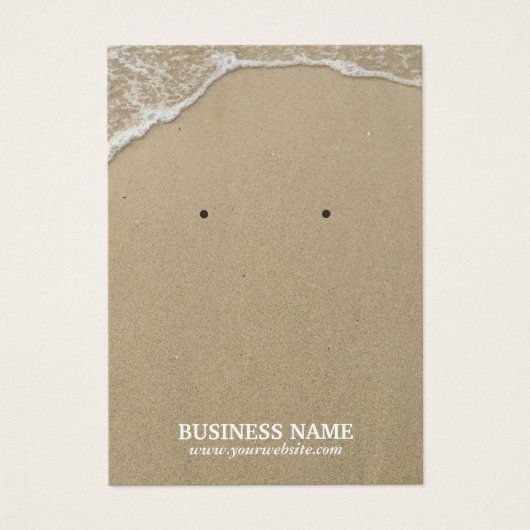Summer Beach Water & Sand Earring Display Visitekaartjes (Voorkant)