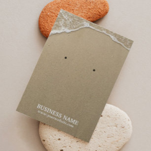 Summer Beach Water & Sand Earring Display Visitekaartjes