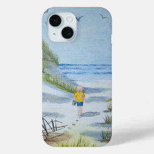 Summer Beach Waterverf iPhone 15 Case