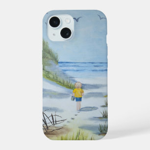 Summer Beach Waterverf iPhone 15 Case