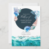 Summer Beach Wedding Invitation Kaart (Voorkant)