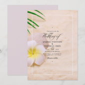Summer Beach Wedding Invitation Kaart (Voorkant / Achterkant)