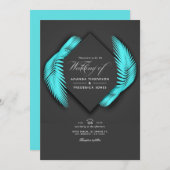 Summer Beach Wedding Invitation Kaart (Voorkant / Achterkant)