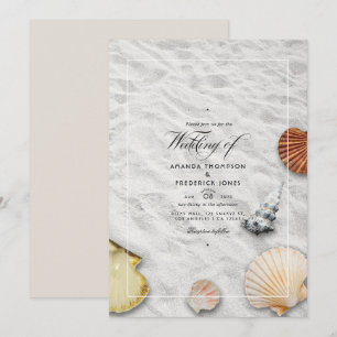 Summer Beach Wedding Invitation Kaart