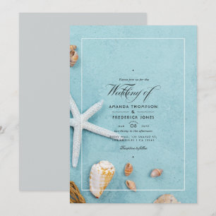 Summer Beach Wedding Invitation Kaart