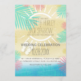 Summer Beach Wedding Invitations Kaart
