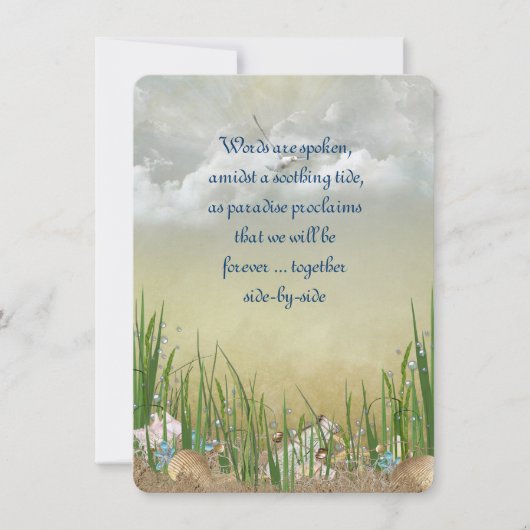 Summer Beach Wedding Kaart (Voorkant)