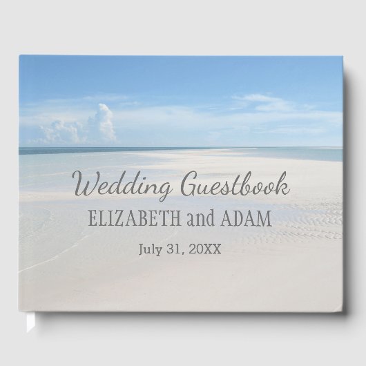 Summer Beach Wedding Ocean Guest Book Gastenboek (Voorkant)