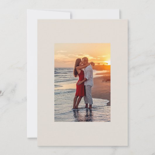 Summer Beach Wedding Save the Date (Achterkant)