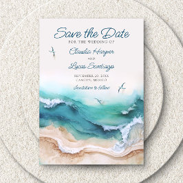 Summer Beach Wedding Save The Date