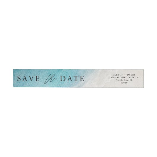 Summer Beach Wedding Save the Date Envelope (Individueel)