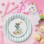 Summer Beach Yellow Lab Labrador Retriever Dog Papieren Bordje (Feest)