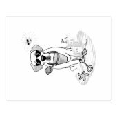 Summer Beach Yellow Labrador Retriever - Cute dog Rubberstempel (Afrduk)
