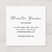 Summer Beach Zand Gouden Folie Vierkante Visitekaartje (Achterkant)