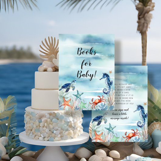 Summer Beach Zee Life Octopus Blauwe Boeken voor B Informatiekaartje