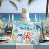 Summer Beach Zee Life Octopus Dank u Bedankkaart