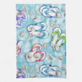 Summer Beachcomber Seashells Theedoek (Verticaal)