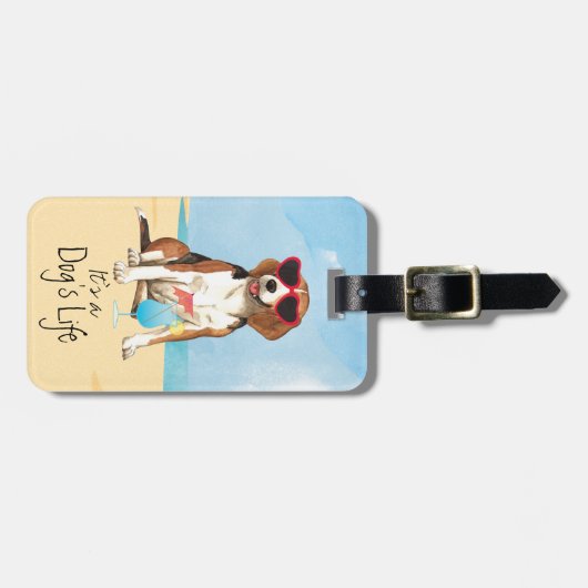Summer Beagle Bagagelabel (Voorkant horizontaal)