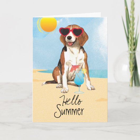 Summer Beagle Kaart (Voorkant)