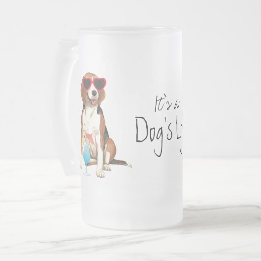 Summer Beagle Matglas Bierpul (Voorkant links)